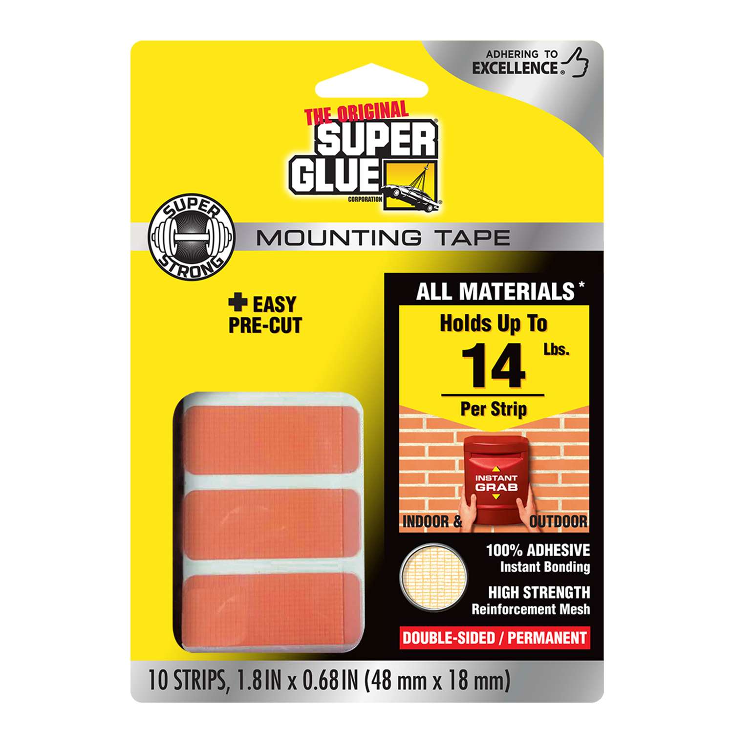 The Original Super Glue Corporation Super Strong 0.68 in. W x 1.8 in. L