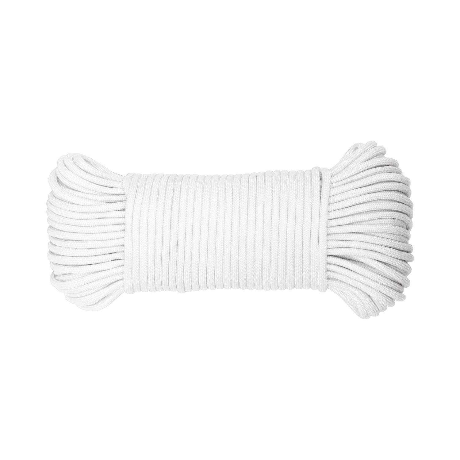 Koch 5/32 in. D X 100 ft. L White Diamond Braided Paracord Rope Ace