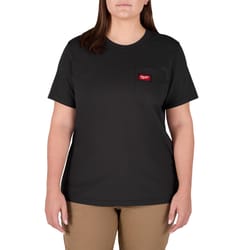 Milwaukee Gridiron M Short Sleeve Women's Round Neck Black Tee Shirt