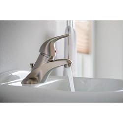 Moen Adler Brushed Nickel Traditional Bathroom Faucet 4 in.