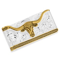 Montana Silversmiths Sculpted Longhorn Money Clip 1 pk