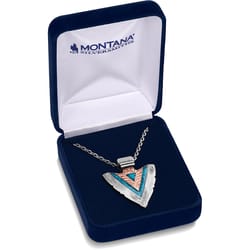 Montana Silversmiths Men's Two-Toned Arrowhead Silver/Turquoise Necklace Water Resistant