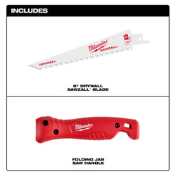 Milwaukee Sawzall 6 in. Bi-Metal Folding Jab Saw 8 TPI 1 pc