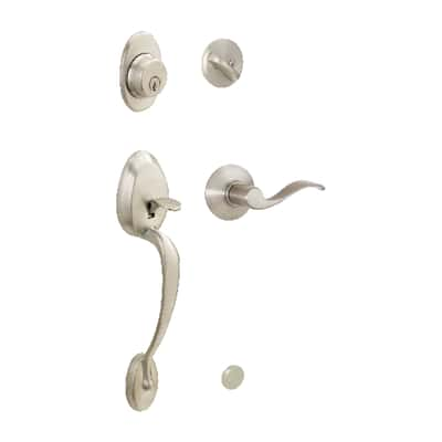 Schlage Plymouth Accent Satin Nickel Entry Handleset Ansi Grade 2