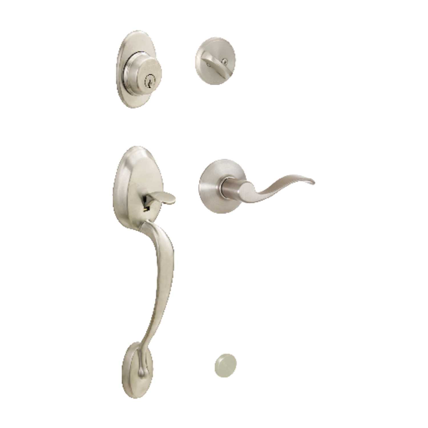 Schlage Plymouth Accent Satin Nickel Entry Handleset Ansi Grade 2