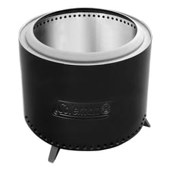 Coleman Cityscapes 25.5 in. W Stainless Steel Round Wood Pellets Fire Pit