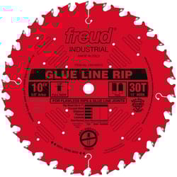 Freud 10 in. D X 5/8 in. Glue Line Rip TiCo Hi-Density Carbide Circular Saw Blade 30 teeth 1 pk