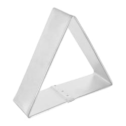 R&M International Corp International Corp 3 in. W X 4 in. L Triangle Cookie Cutter Silver 1 pc