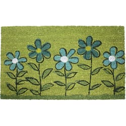 J & M Home Fashions 18 in. W X 30 in. L Multicolored Coir Door Mat