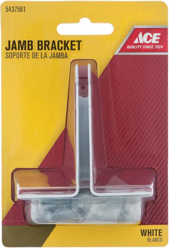 Ace White Steel Jamb Bracket 1 pc. Ace Hardware