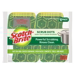 Scotch-Brite Heavy Duty Sponge For Pots and Pans 2.6 in. L 6 pk