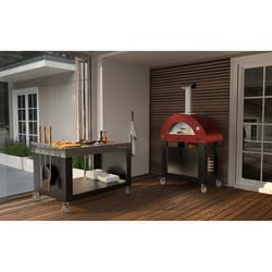 Alfa 39 in. Liquid Propane Outdoor Pizza Oven Antique Red