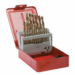 Forney Command Pro 1/16-3/8 in. Cobalt Steel Jobber Length Drill Bit Set 21 pc