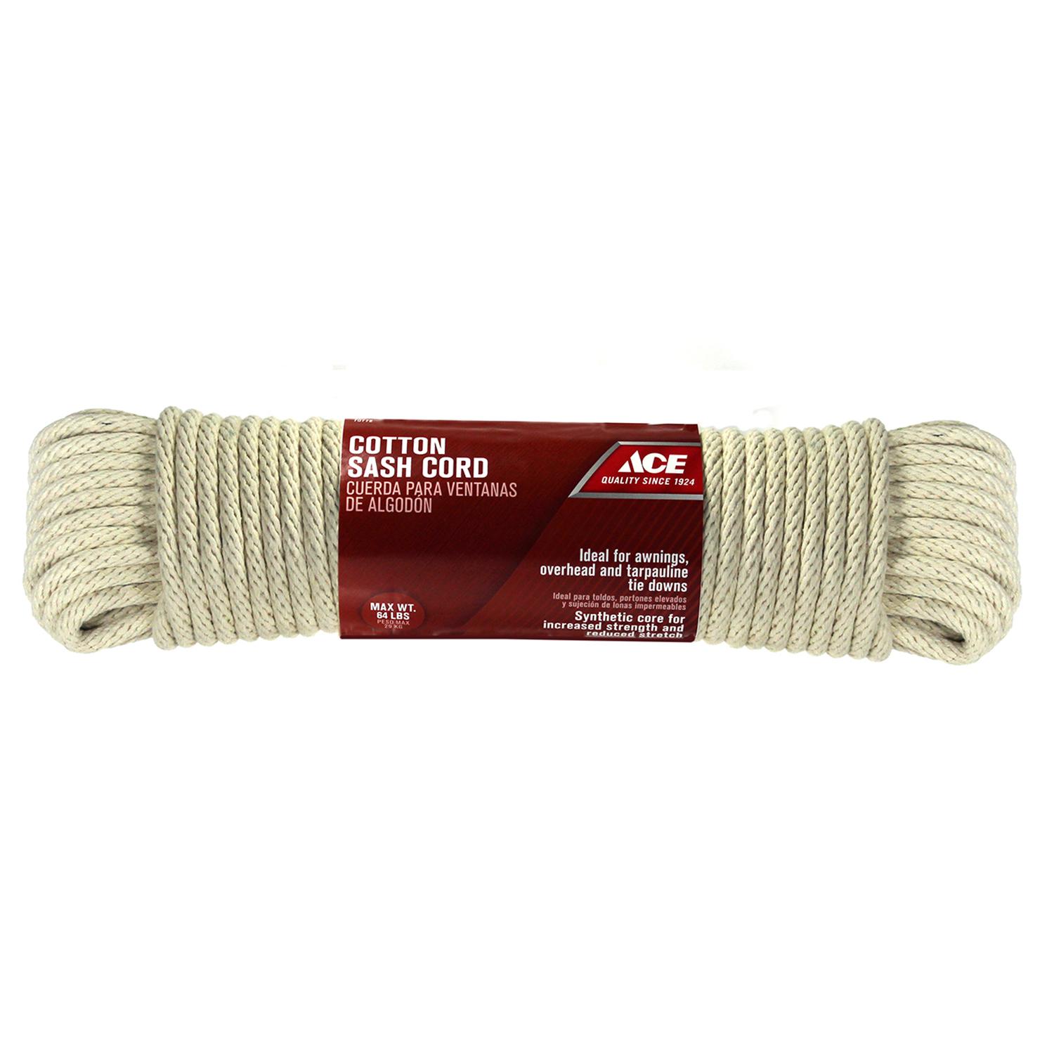 A3024H100H10AC3 Ace 3/8 in. D X 100 ft. L White Solid Braided Cott sku A3024H100H10AC3