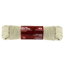 Ace 3/8 in. D X 100 ft. L White Solid Braided Cotton Cord