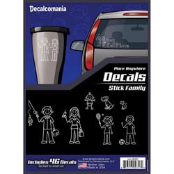 Decalcomania Family Kit Car Sticker Vinyl 46 pk