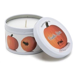Primal Elements White/Orange Pumpkin Spice Scent Tin Can Candle