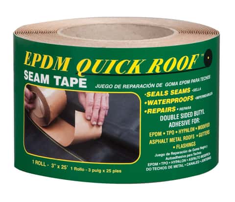 Quick Roof 3 in. W X 25 ft. L Tape Roof Seam Tape Black - Ace Hardware