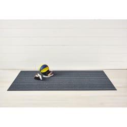 Chilewich 36 in. W X 60 in. L Blue Stripe PVC Vinyl Rug