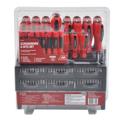 Ace Ratcheting Screwdriver and Bit Set 100 pc