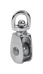 Baron 1-1/2 in. D Electro-Plated Iron Swivel Eye Single Eye Pulley