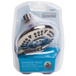 OakBrook Brushed Nickel PVC 5 settings Wallmount Showerhead 1.8 gal