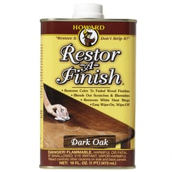 Howard  Restor-A-Finish  Semi-Transparent  Dark Oak  Oil-Based  Wood Restorer  1 pt. 