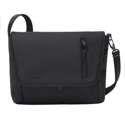 Travelon Urban Black Messenger Bag 10.25 in. H X 14 in. W