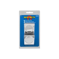 Magnet Source 1.75 in. L X 1.75 in. W Silver Magnetic Clips 9 lb. pull 2 pc