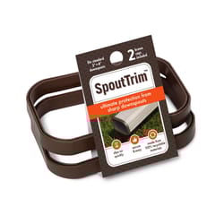 SpoutTrim 3 in. H X 4 in. W X 4 in. L Brown Plastic A Gutter End Cap