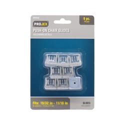 Projex Gray 1 in. Push-On Polymer Chair Glide 8 pk