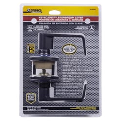 Brinks Commercial Matte Black Storeroom Lockset 2 in.