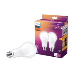Philips A21 E26 (Medium) LED Bulb Soft White 75 Watt Equivalence 2 pk