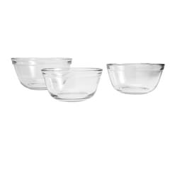 Anchor Hocking 2.5 qt Glass Clear Mixing Bowl Set 3 pc