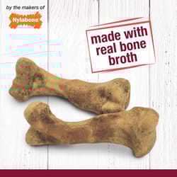 Nylabone Broth Bones Ham Grain Free Treats For Dogs 14.1 oz 9.5 in. 20 pk