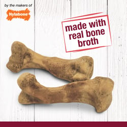 Nylabone Broth Bones Ham Grain Free Treats For Dogs 14.1 oz 9.5 in. 20 pk