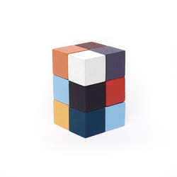 Kikkerland Elasti Cube 3D Puzzle Multicolored