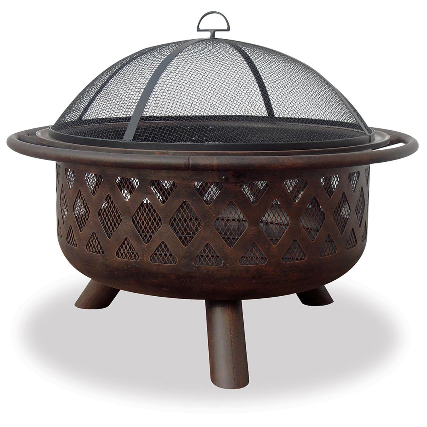 Endless Summer 36 in. W Steel Lattice Round Wood Fire Pit Sansujyuku sansujyuku.com