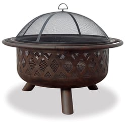 Endless Summer 36 in. W Steel Lattice Round Wood Fire Pit