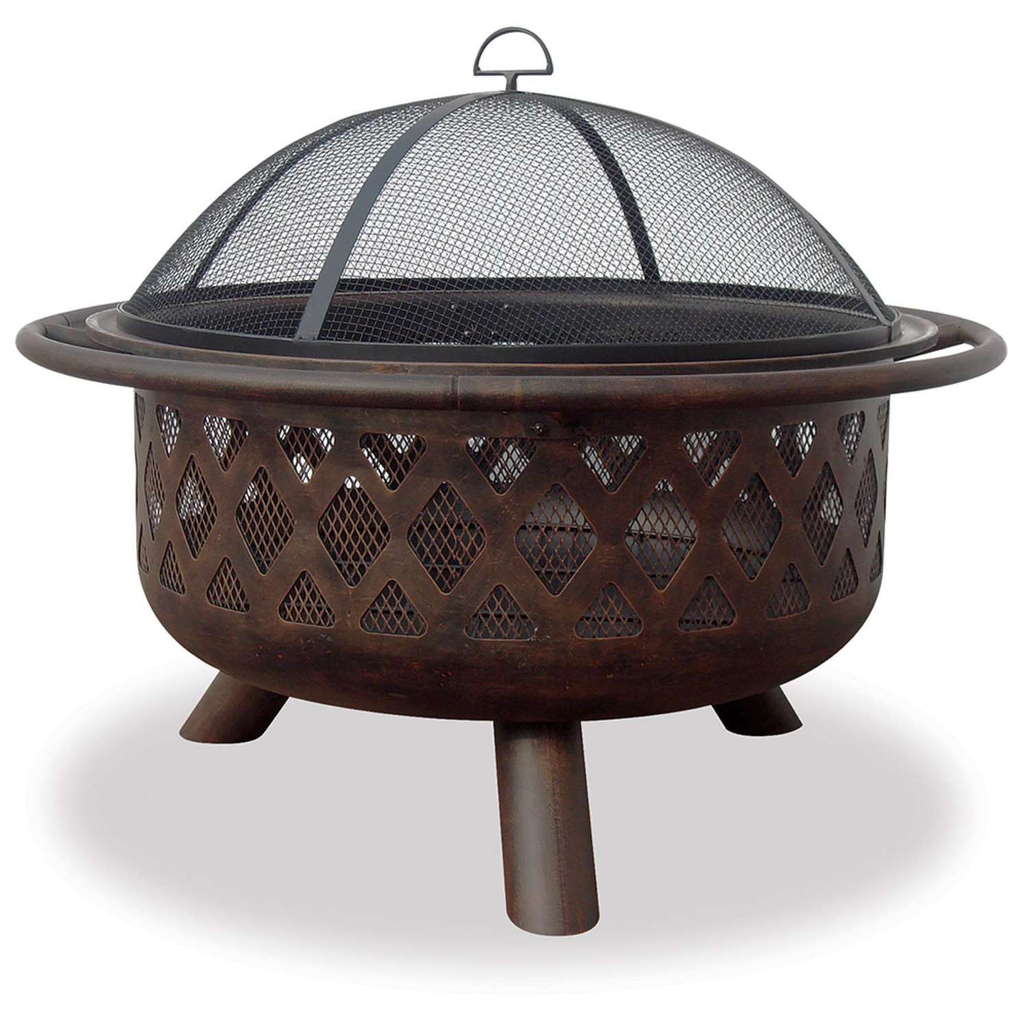 Endless Summer 36 in. W Steel Lattice Round Wood Fire Pit Ace Hardware