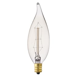 Globe Electric 25 W CA10 Vintage Incandescent Bulb E12 (Candelabra) Amber 4 pk