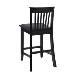 Linon Home Decor Black Polyurethane Fowler Barstool 37 in.