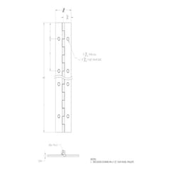 Ace 1-1/2 in. W X 48 in. L Stainless Steel Continuous Hinge 1 pk