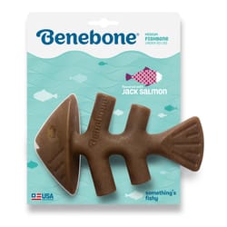 Benebone Brown Nylon Fish Bone Chew Dog Toy 1 pk