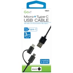 Goxt Black Micro USB Cable 1 pk