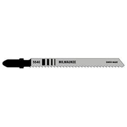 Milwaukee 4 in. High Carbon Steel T-Shank Wood cutting Jig Saw Blade 10 TPI 5 pk