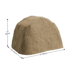 Algreen Products Sandstone Polyethylene 22 in. H X 35 in. L X 26 in. W Rock Planter