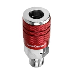 Legacy ColorConnex Aluminum/Steel Air Coupler 1/4 in. Male 1 pc