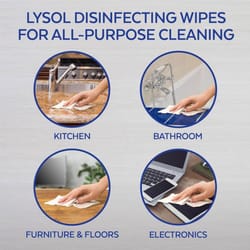 Lysol Dual Action Fiber Weave Antibacterial Wipes 75 pk