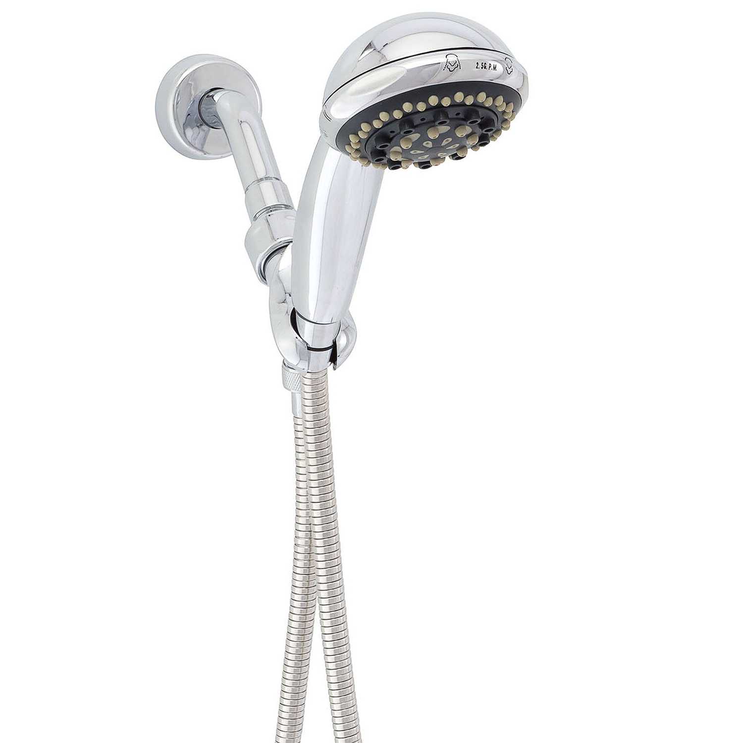Whedon Rainbo Massage Chrome 7 settings Handheld Showerhead 2.5 gpm